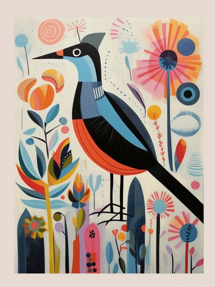 Colourful Scandi Bird Coot 2