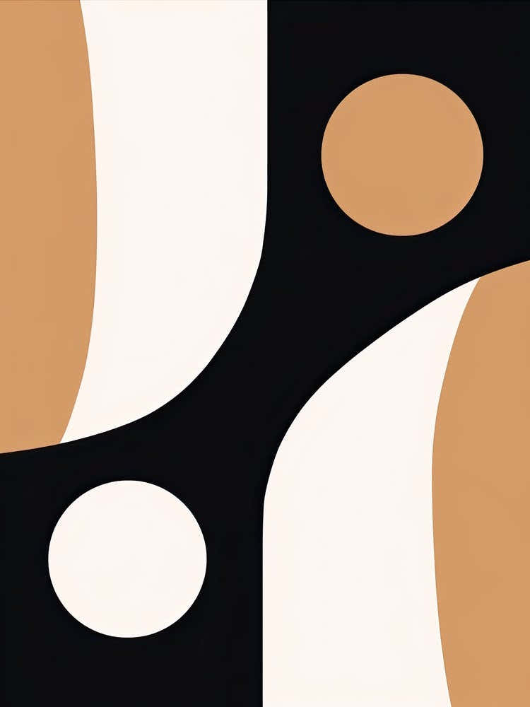 Beige Shadows: Mid-Century Silhouette Sonata