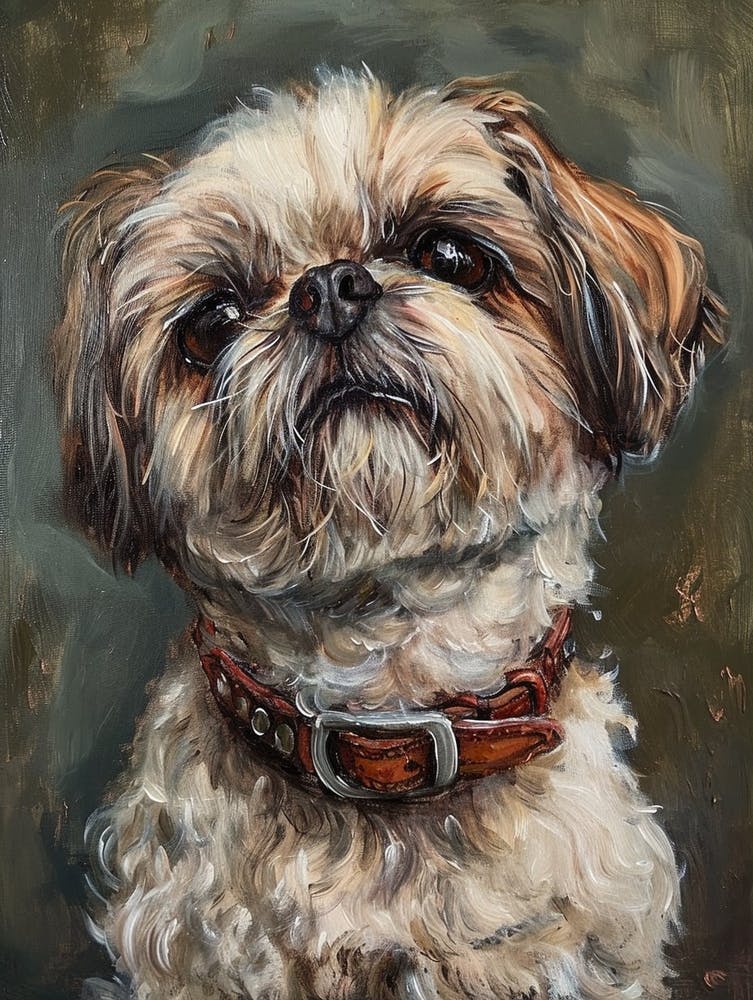 Shih Tzu Acrylic Painting 6