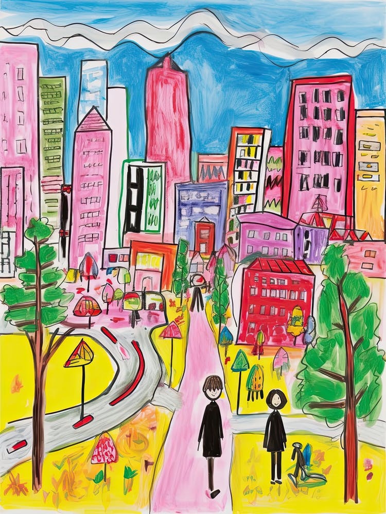 Seoul, Dreamy Storybook Illustration 3