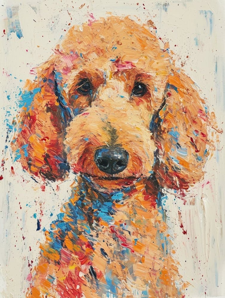 Poodle Acrylic Painting 4