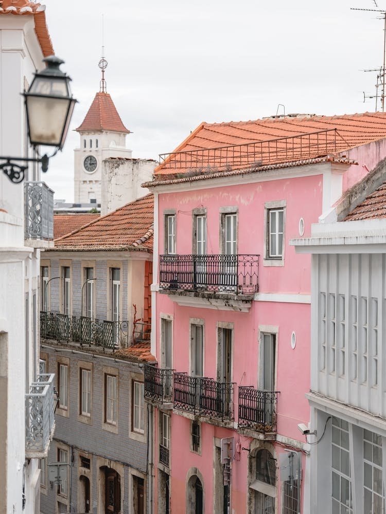 Pastel Charm Lisbon S Pink Facade