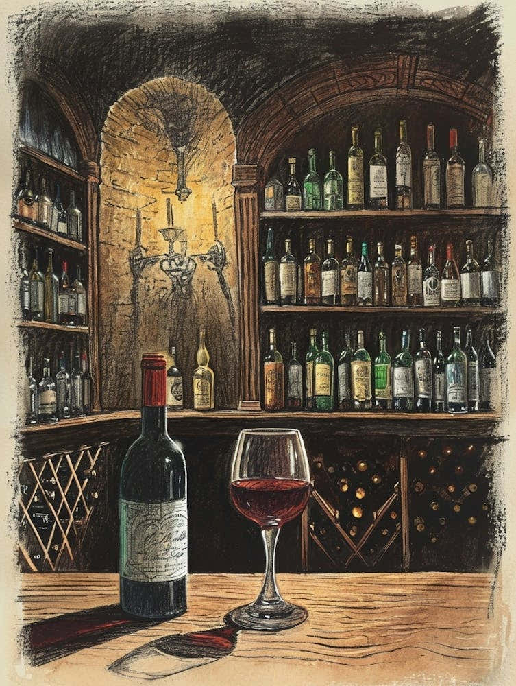 Wine Cellar Illustration 1