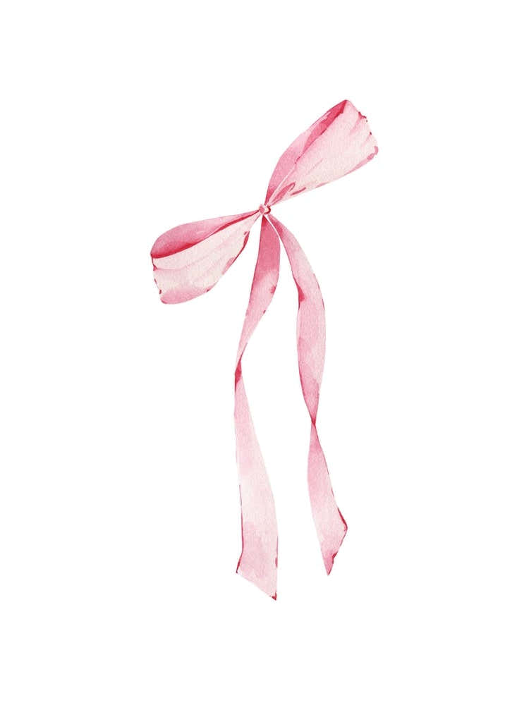 Coquette Pink Bow - 2 - White