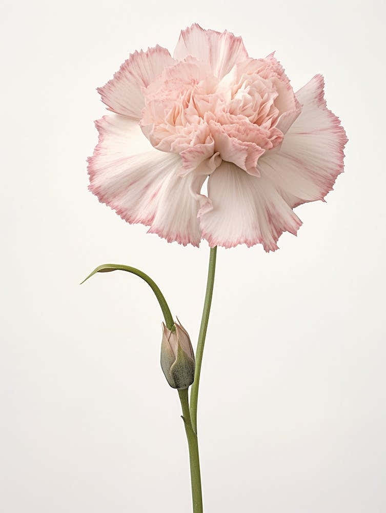 Pressed Flower Botanical Art Carnation Dianthus