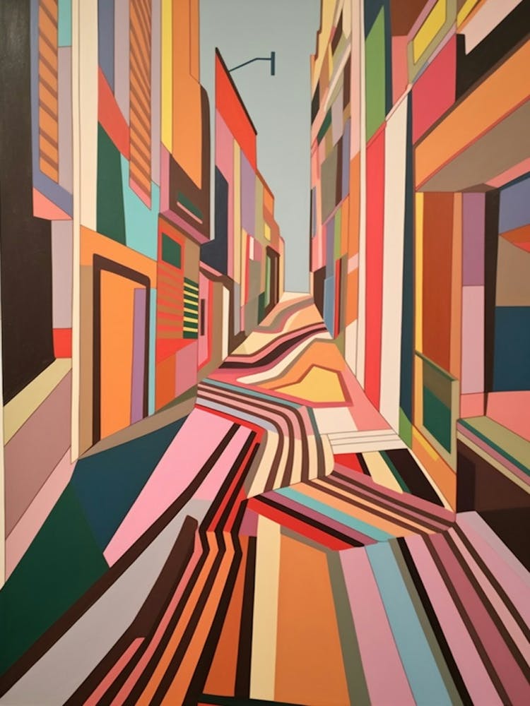 Painting Of Cape Town  In The Style Of Minimalism, 2