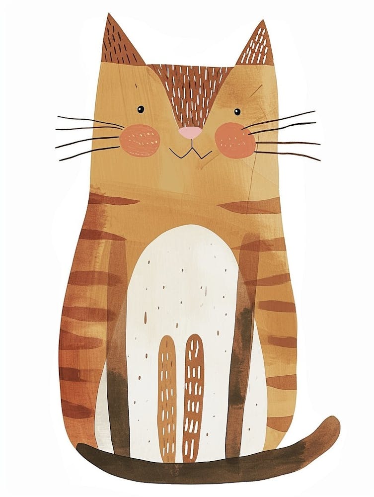 Cheetoh Cat Clipart Illustration 1