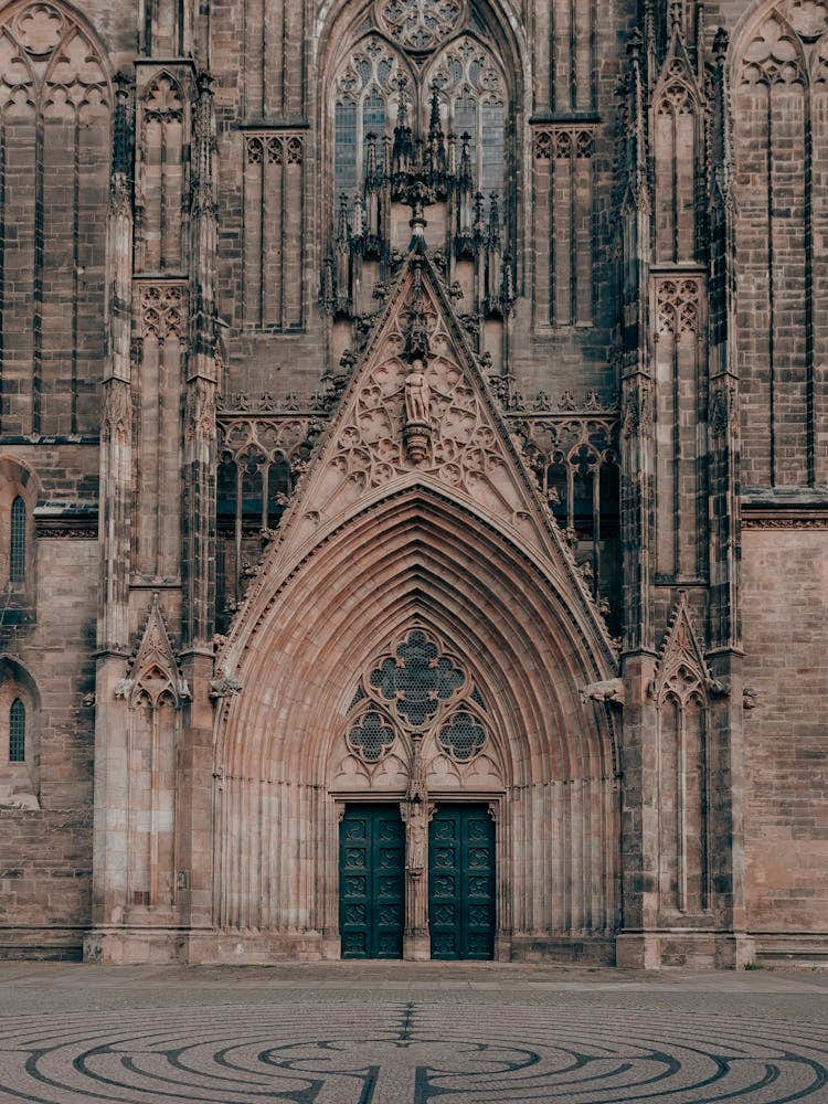 The Gothic Cathedral Gate In Magdeburg 01