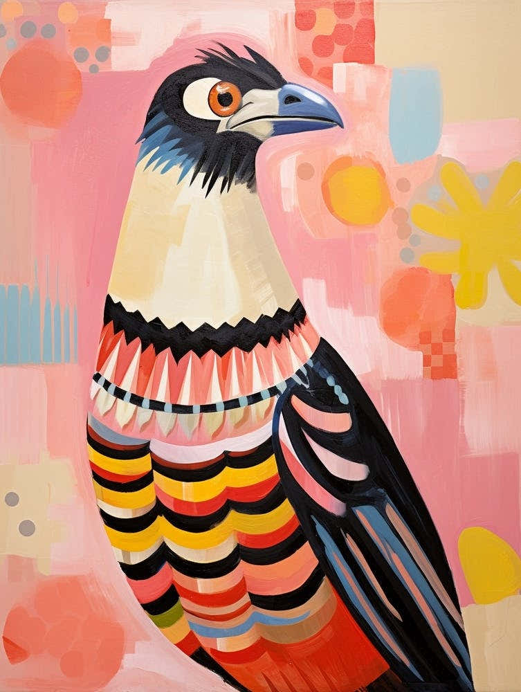 Pink Scandi Crested Caracara 2