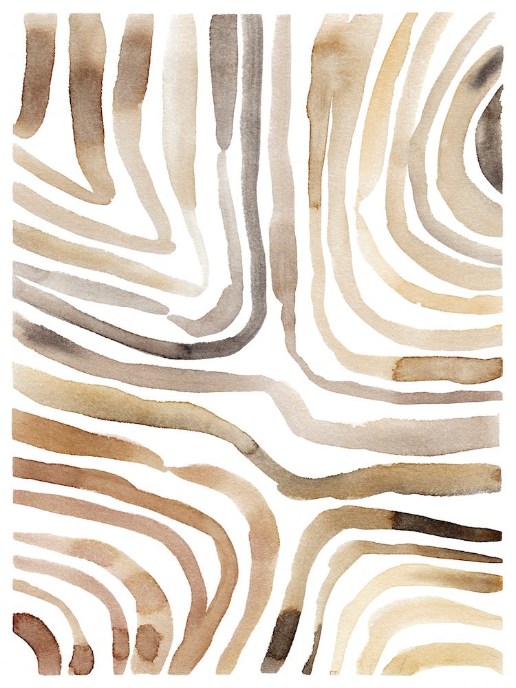 Abstract Watercolor Line Art