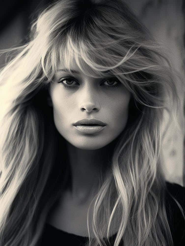 Black And White Photograph Of Brigitte Bardot 3