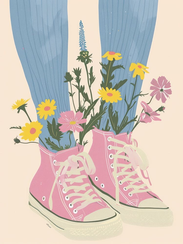 Pink Shoes And Wild Flowers 3