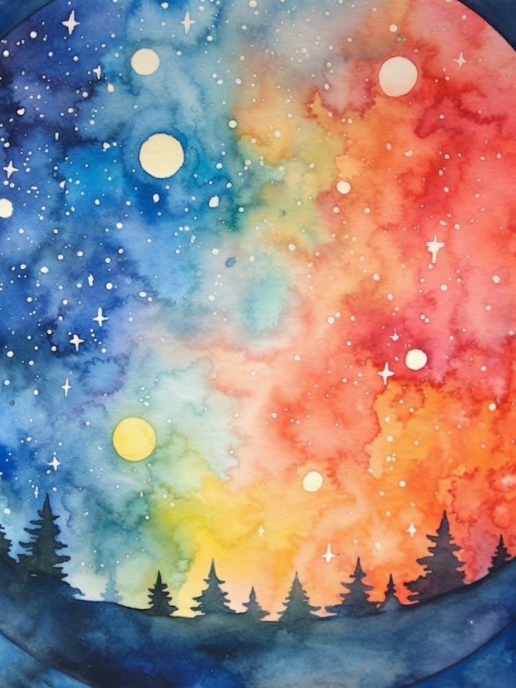 Watercolour Space Celestial 6