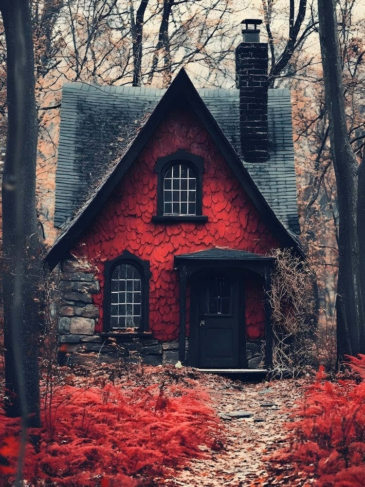 Red House In The Woods