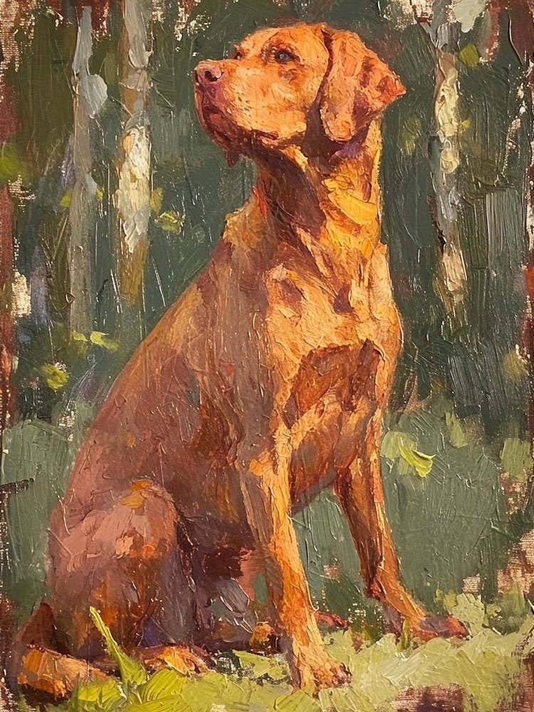 Chesapeake Bay Retriever Acrylic Painting 4