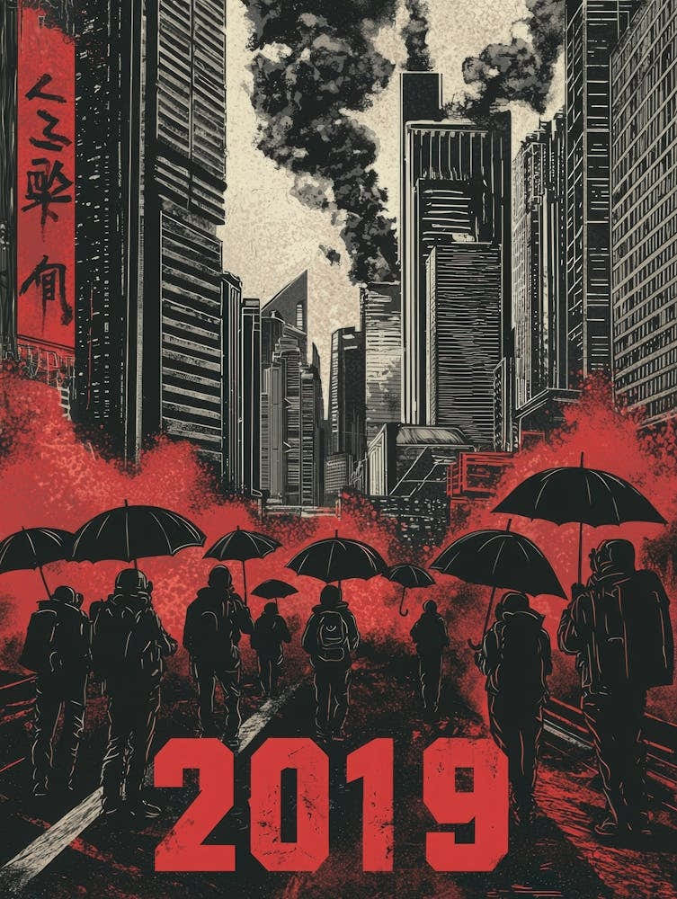 Aihrgdesign A Bold Activist Poster Symbolizing The Hong Kong 8