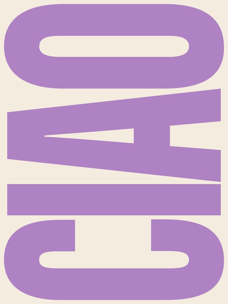 Ciao Typography - Violet