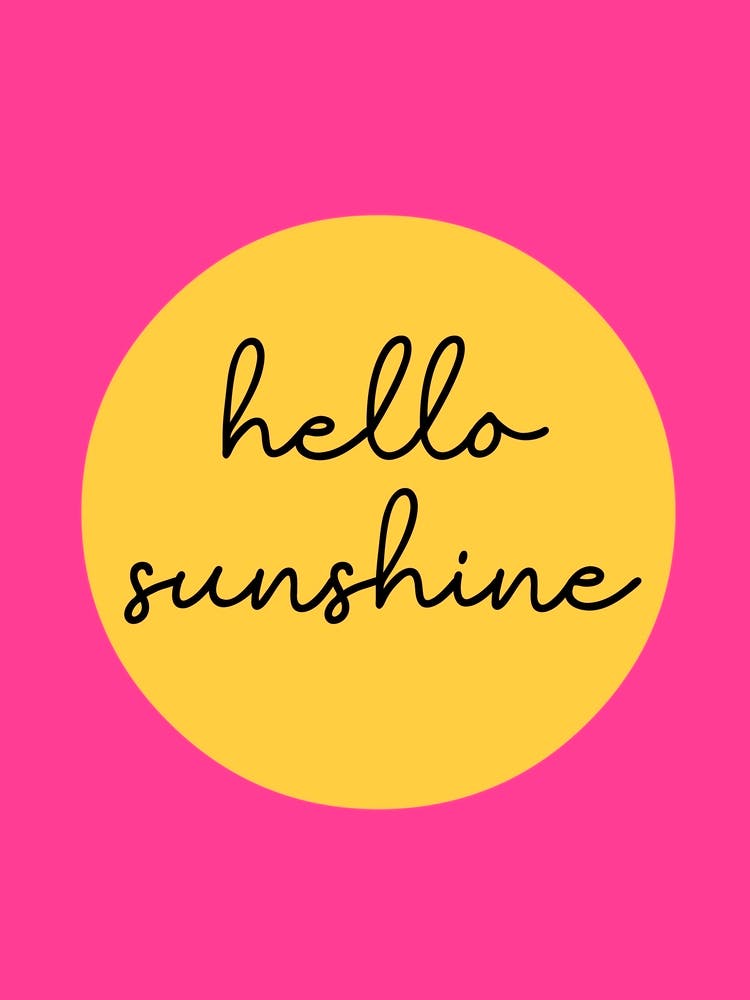 Hello Sunshine Hot Pink and Yellow