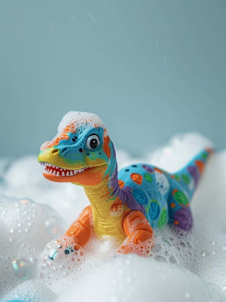Toy Dinosaur Bubble Bath 1