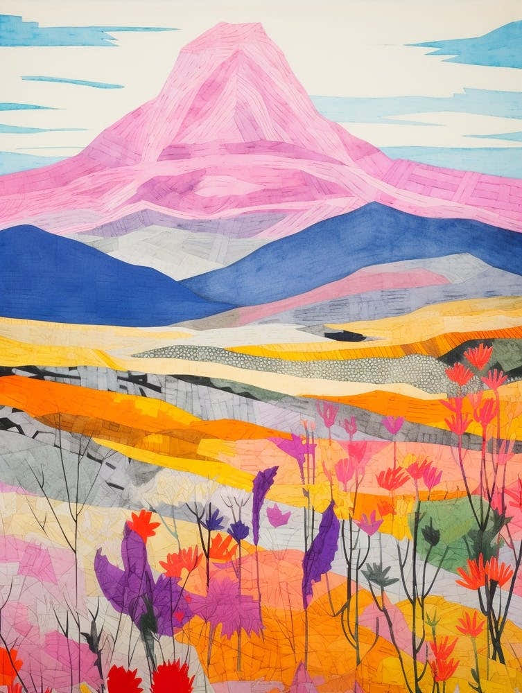 Mount Ararat Turkey 1 Colourful Mountain Illustration