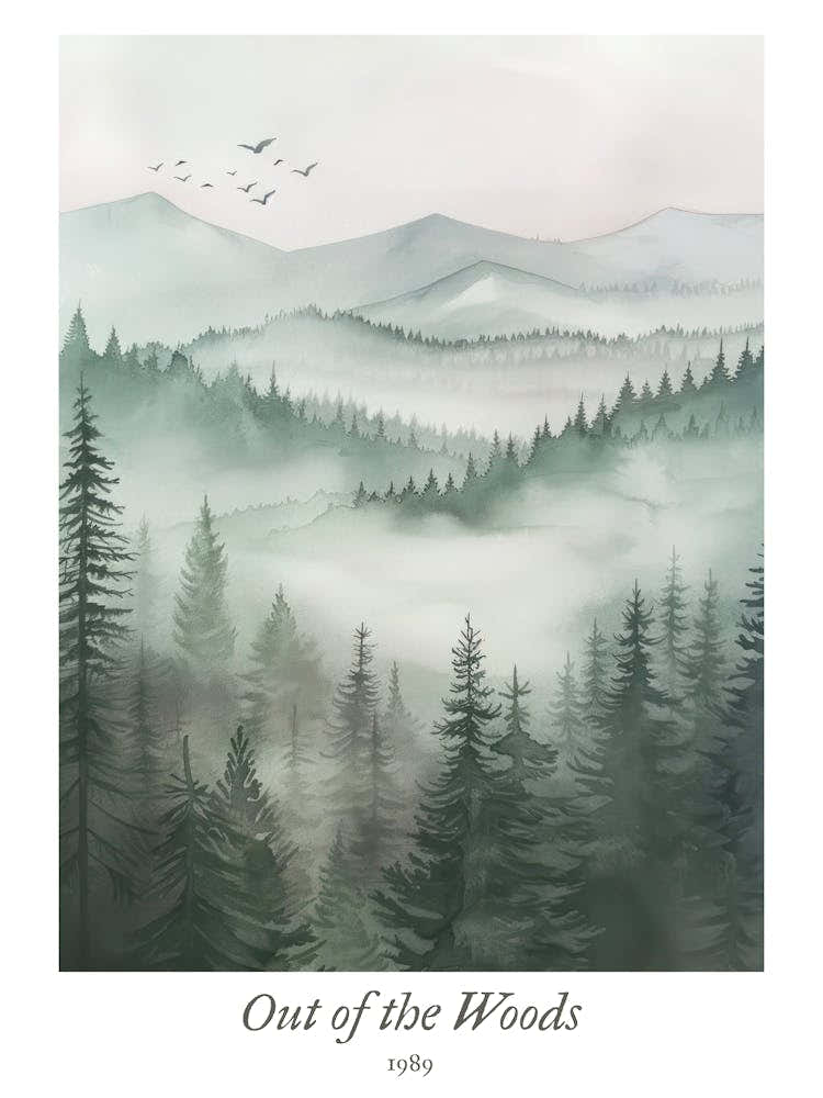 Taylor Swift Fan Art Out Of The Woods Watercolour