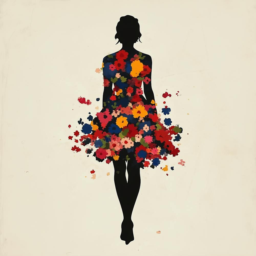 Woman in Flower Dress