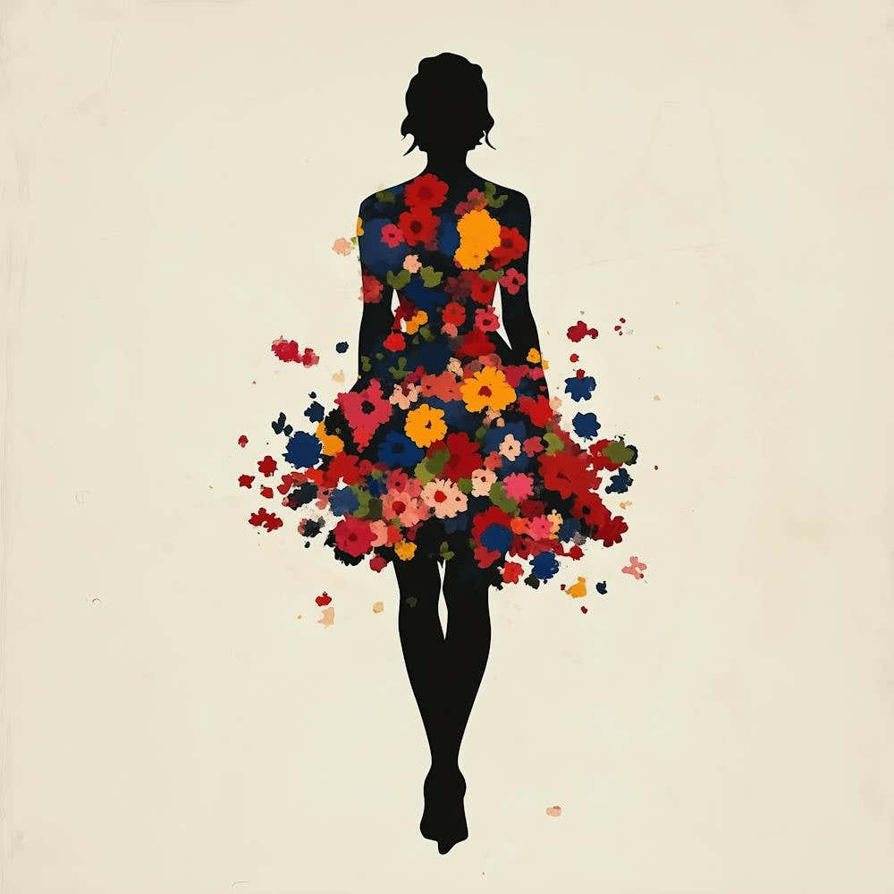 Woman in Flower Dress