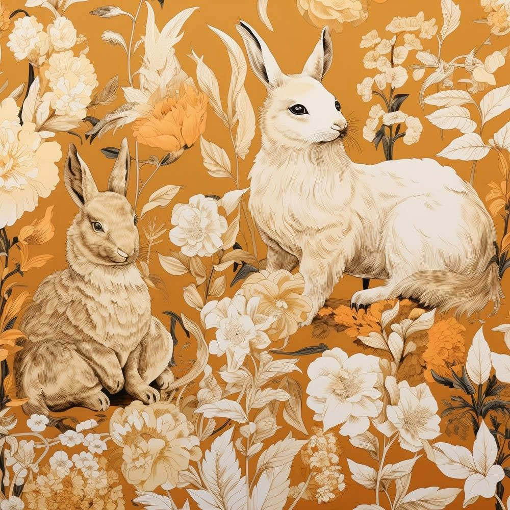 Fall Foliage Rabbit Square 3