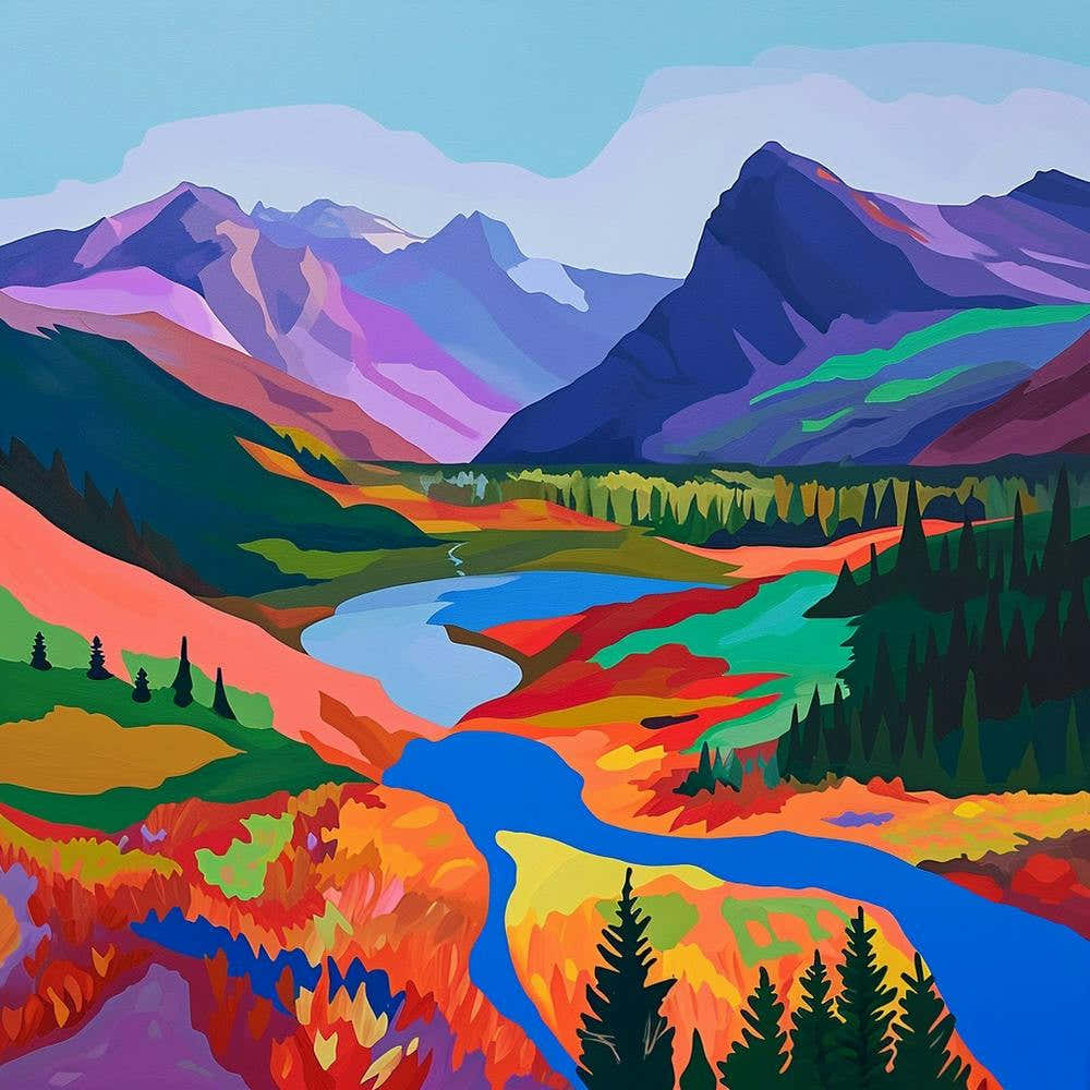 Colourful Abstract Jasper National Park Canada 5