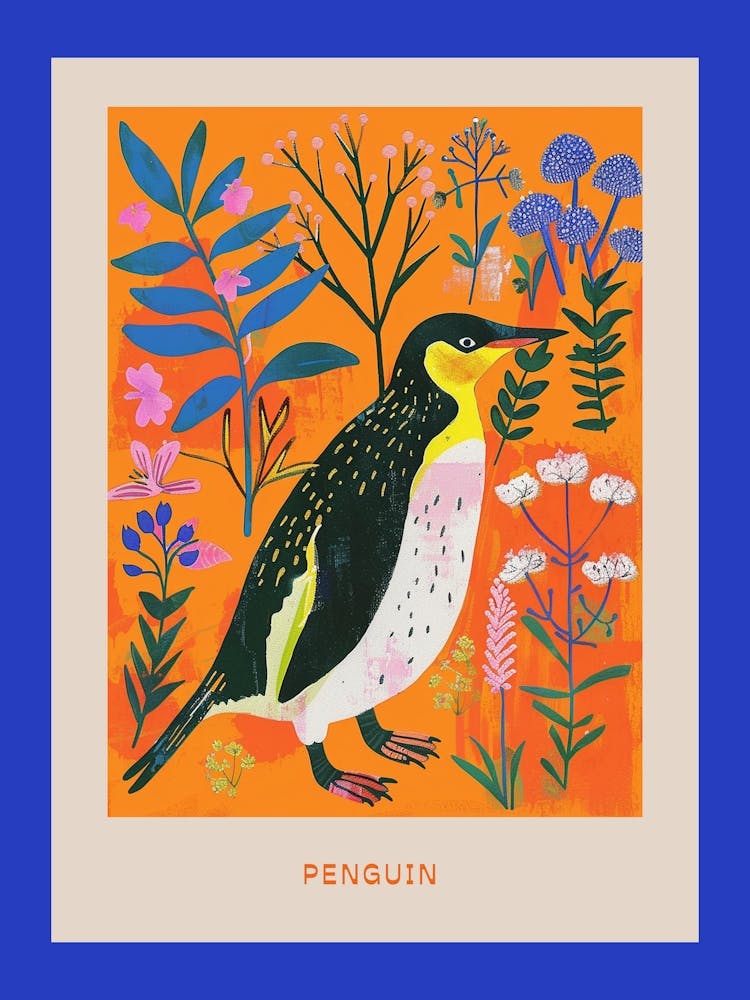 Spring Birds Poster Penguin 6