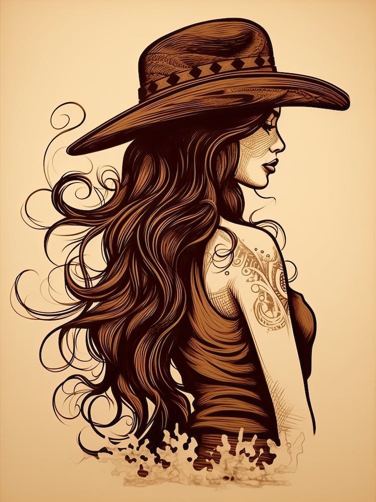 Cowgirl Neutral Colours Portrait 2