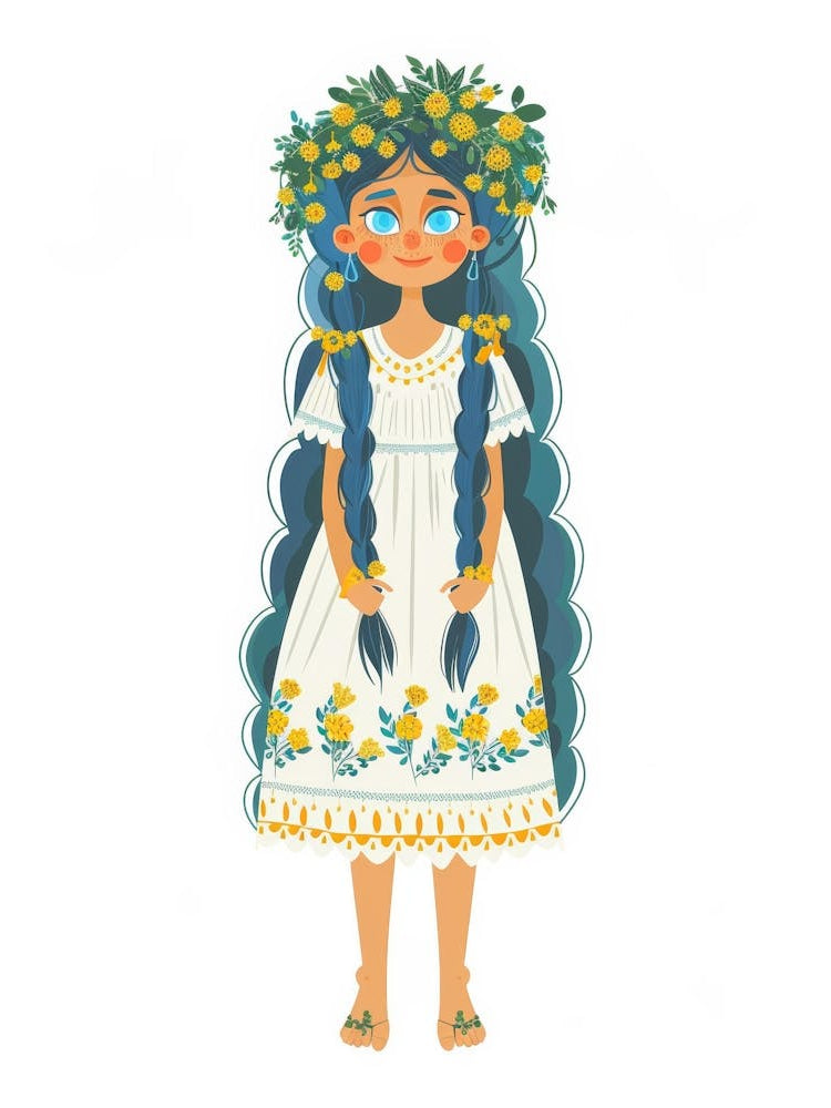 Girl With Flowers In Her Hair 5