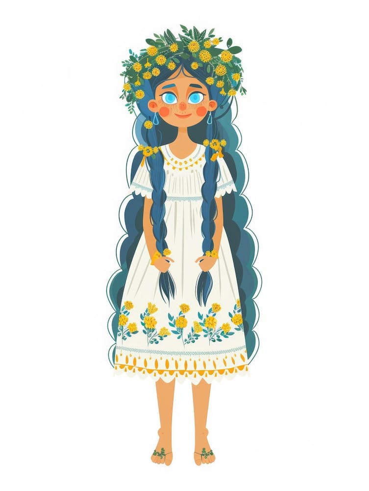 Girl With Flowers In Her Hair 5