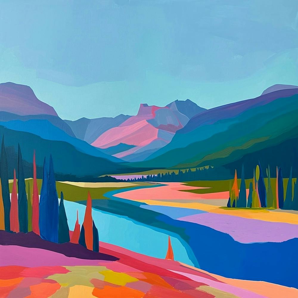 Colourful Abstract Jasper National Park Canada 3