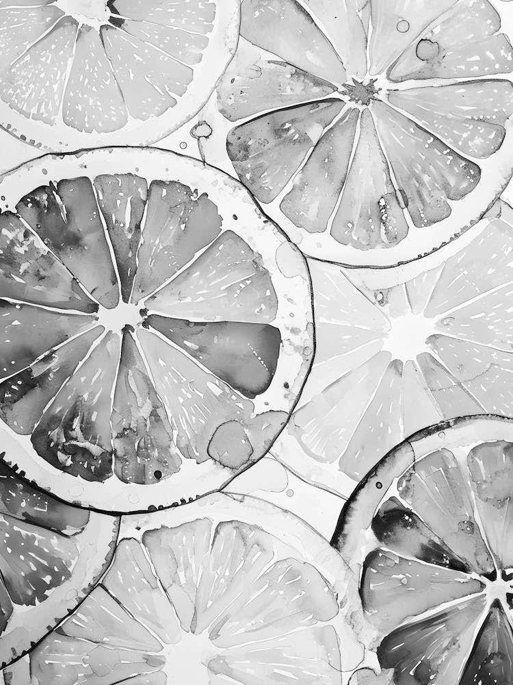 Black And White Lemon Slices