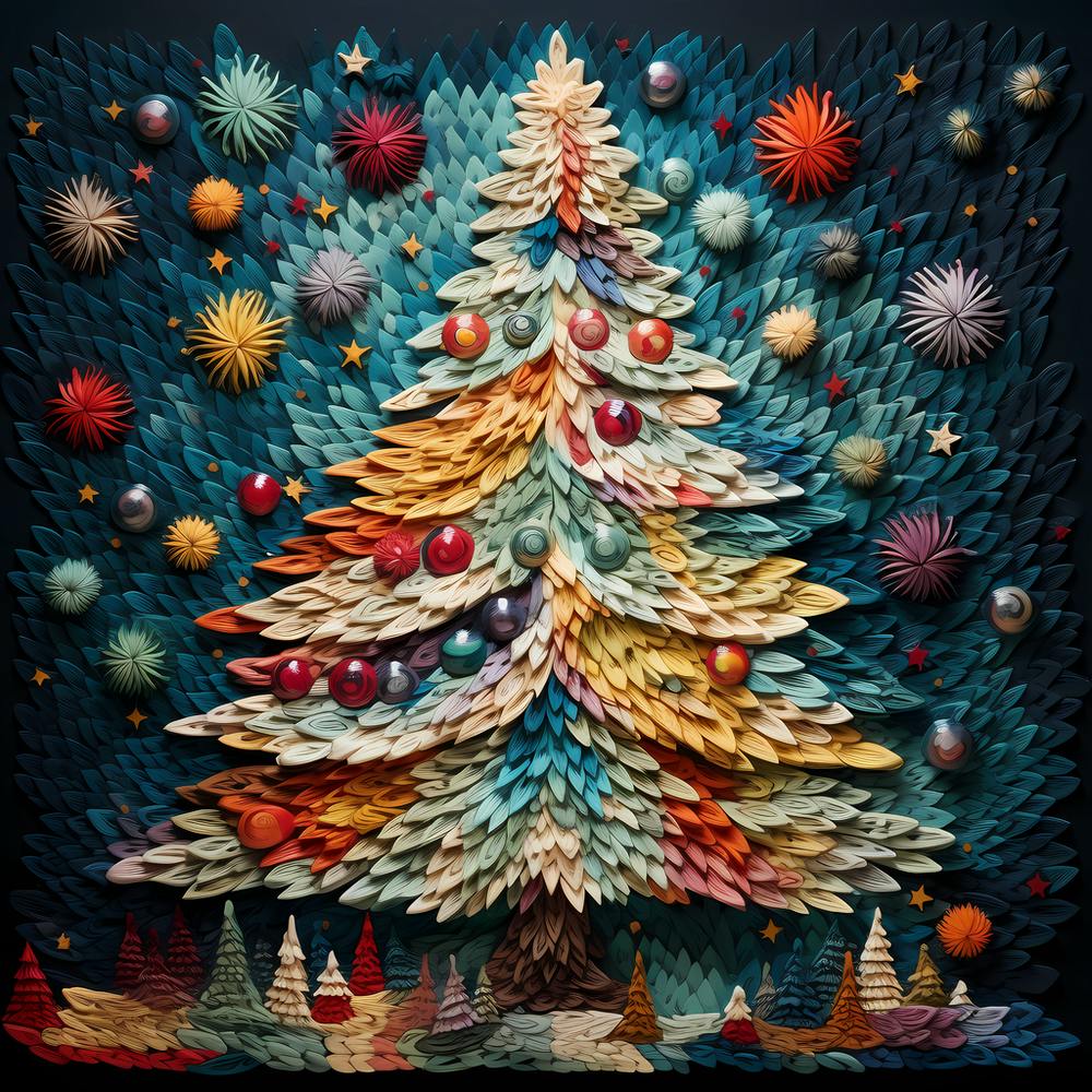 Festive Retro Paint Whirl