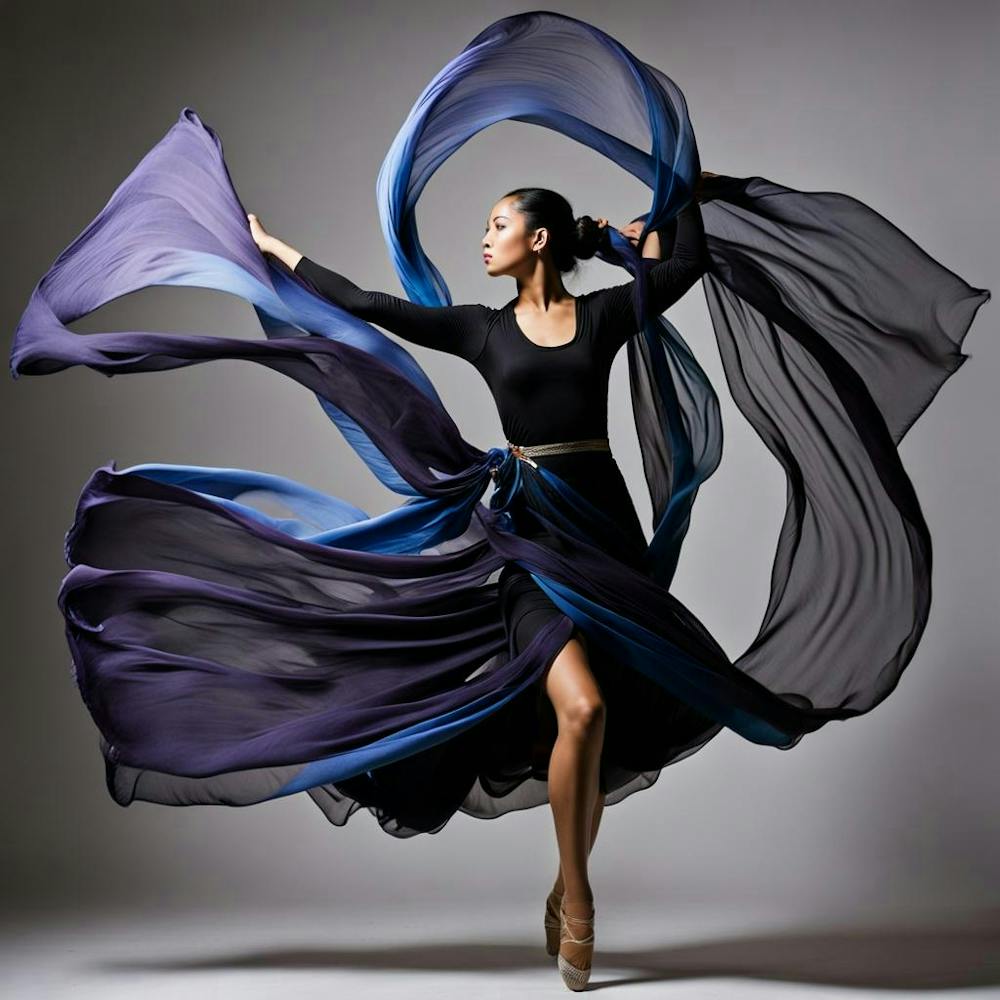 dancer with scarves