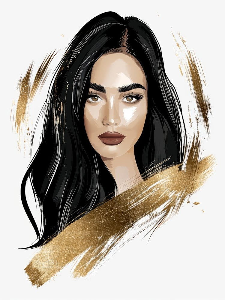 Girl With Long Black Hair