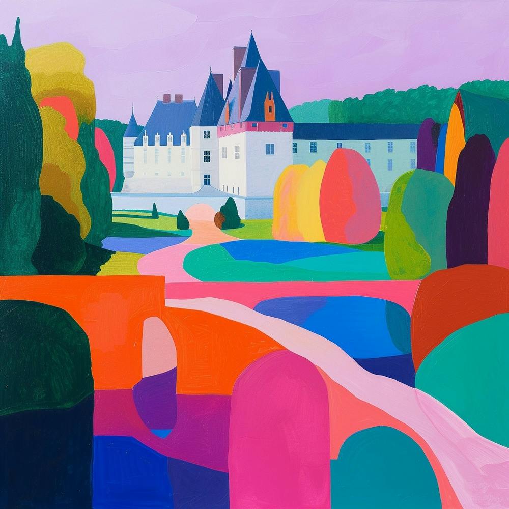 Colourful Gardens Château De Chenonceau Garden France 4