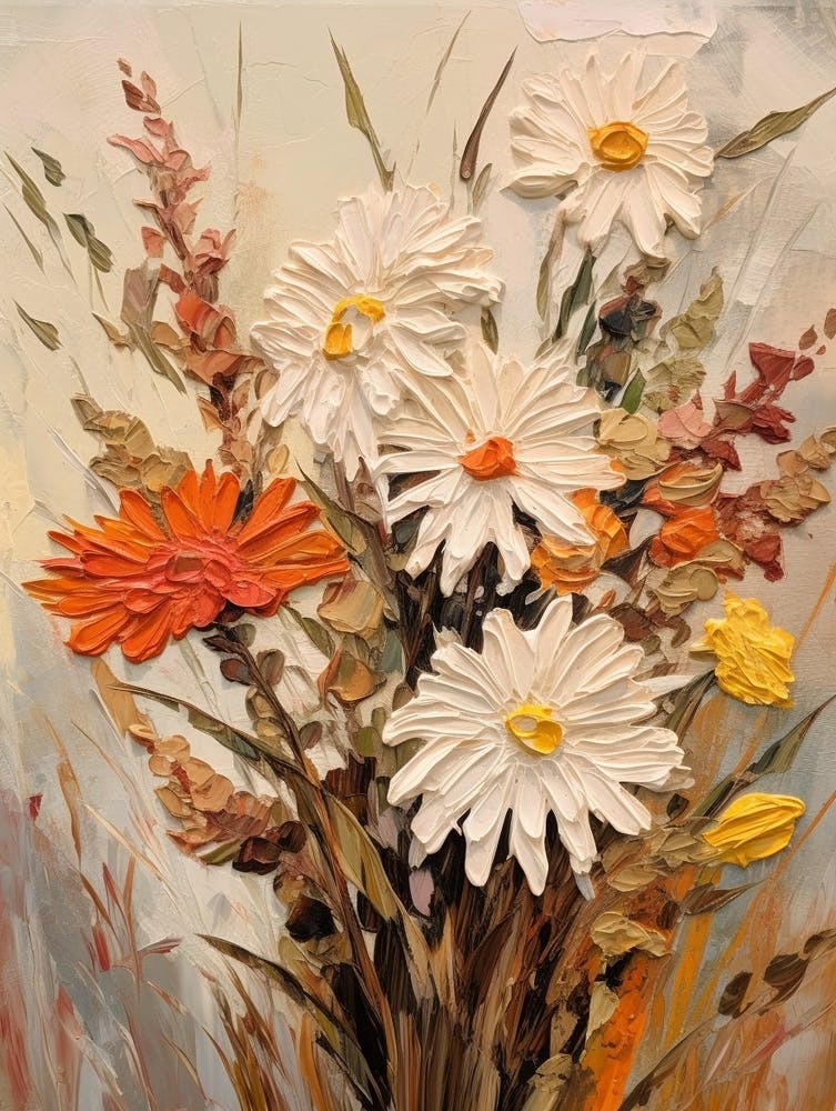 Fall Flower Painting Edelweiss 1