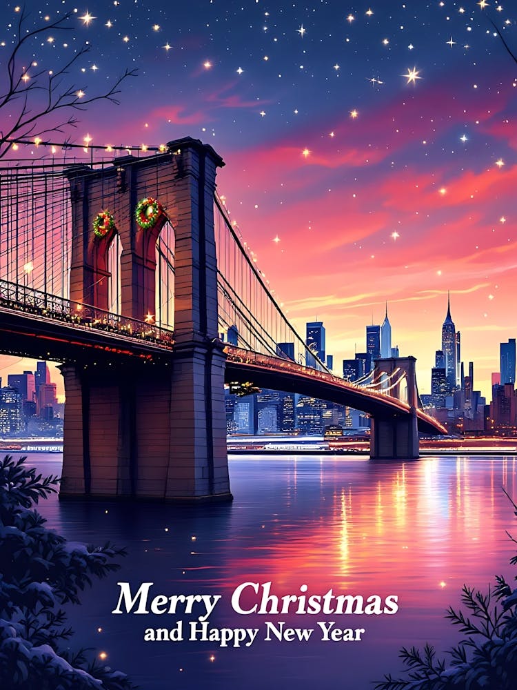 Merry Christmas Brooklyn Bridge