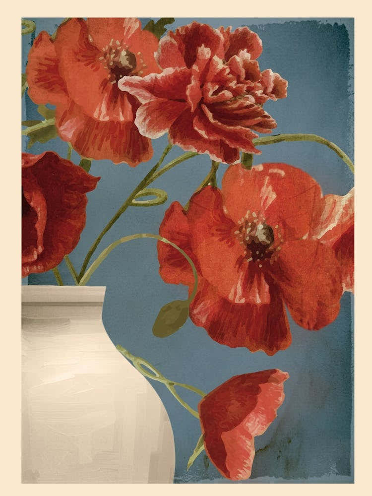 Poppies in Vase 1