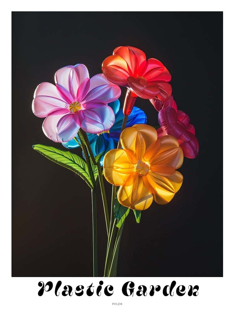 Bright Inflatable Flowers Poster Phlox 2