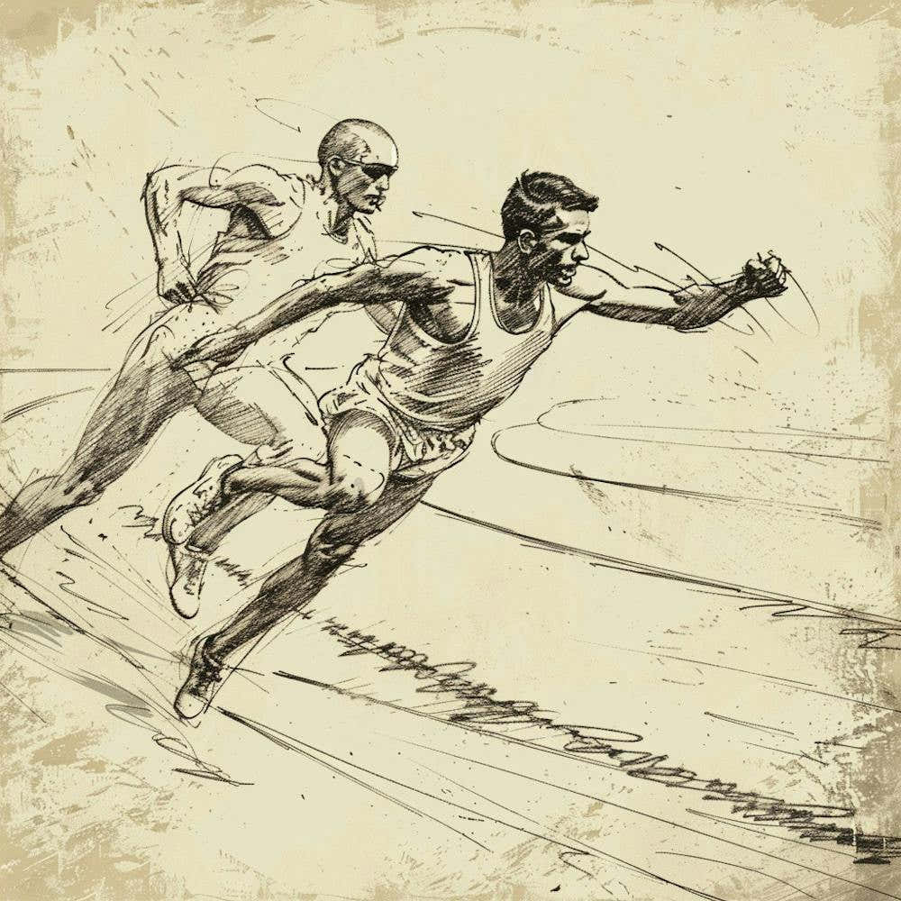 Two Runners In A Race 1