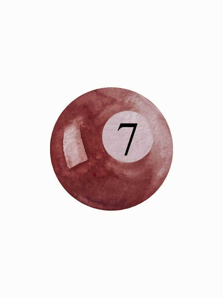 7 Ball Billiard Poster