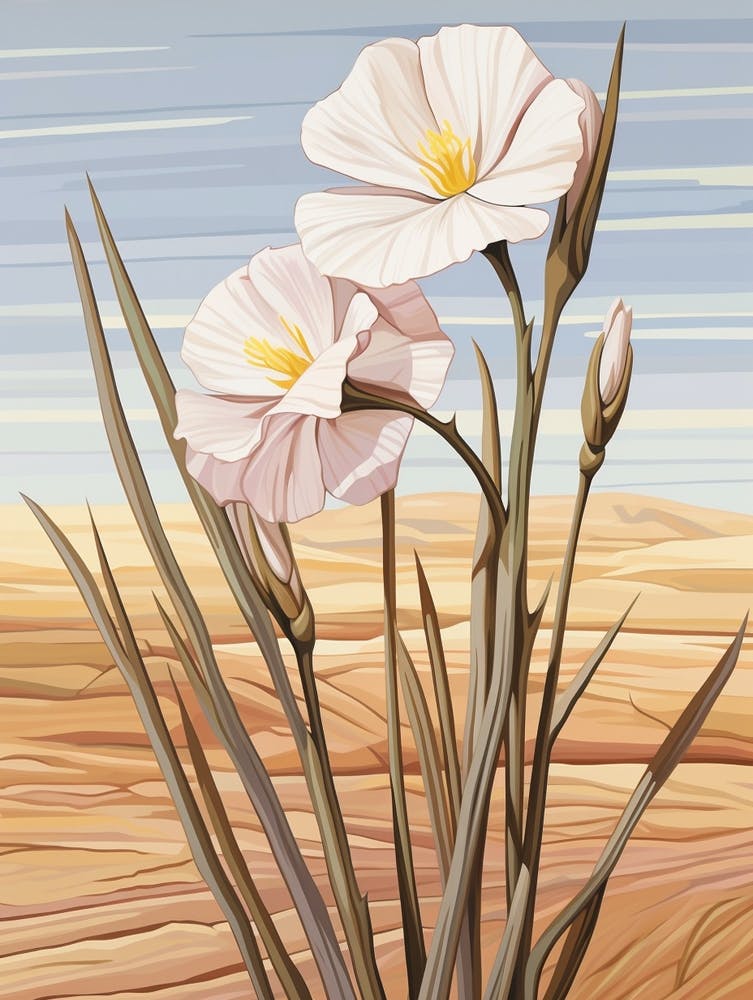 Flax Flower 2 Flower Painting