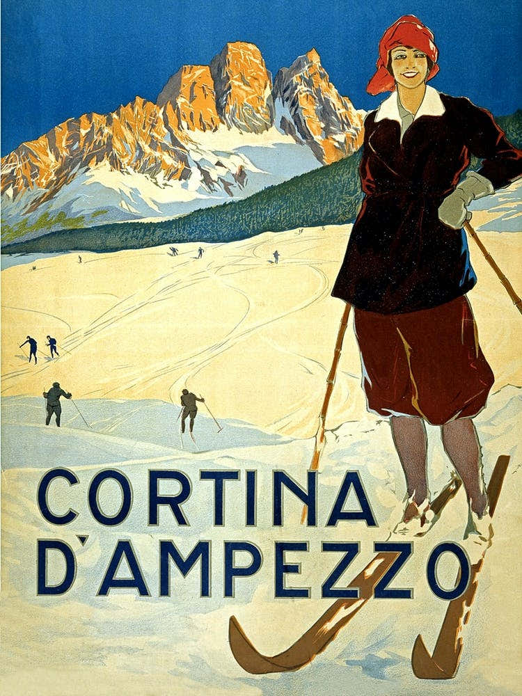 Happy Skier at Cortina Di Ampezzo, Italy