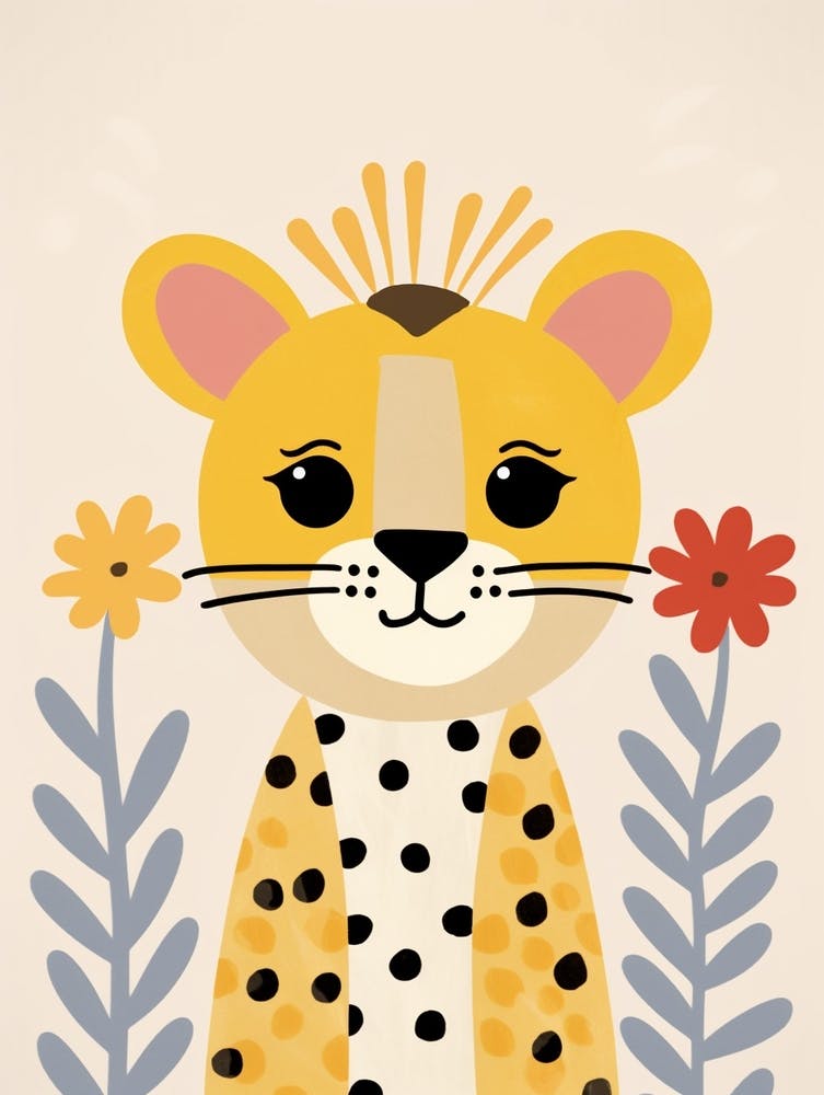 Little Cheetah 4 Wearing A Crown