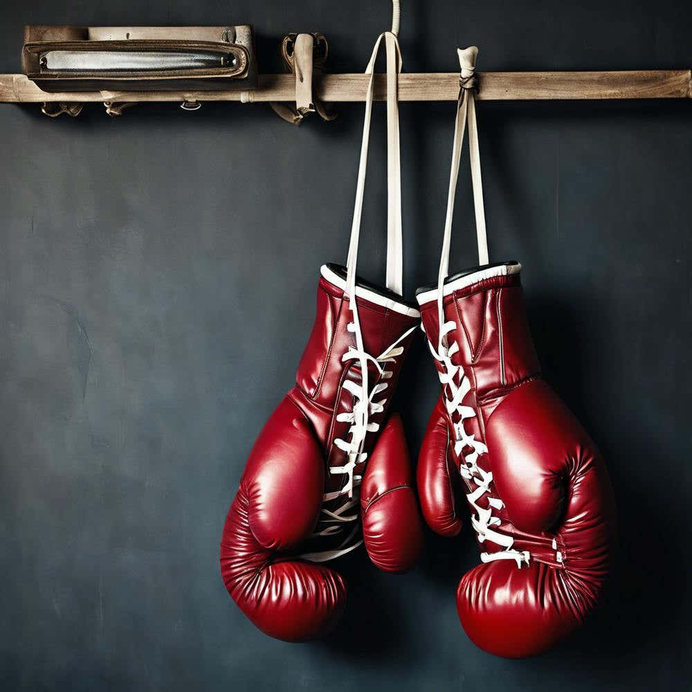 Boxing Gloves Hanging On A Wall
