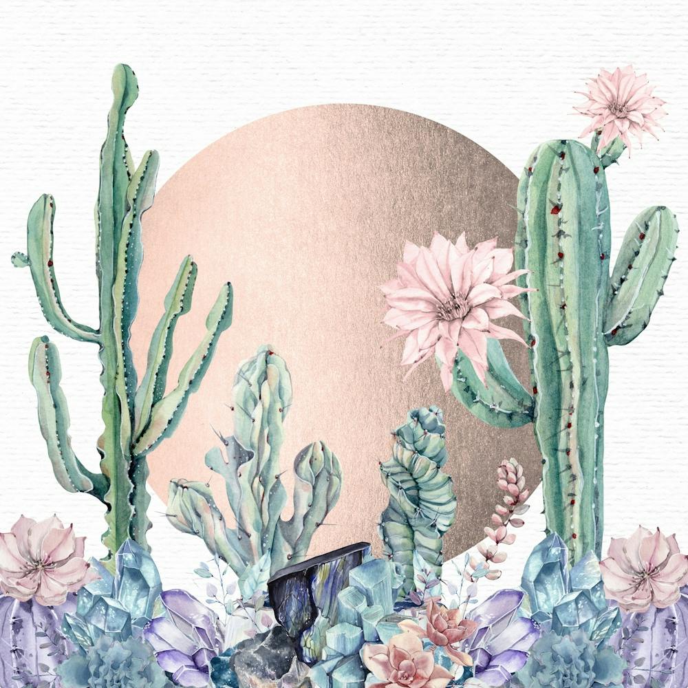 Desert Days - Watercolor Cactus And Succulents